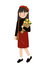 Paris Girl Illustration