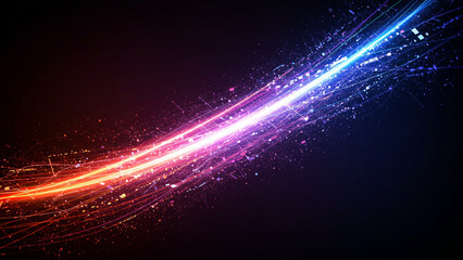 Obraz premium Conceptual illustration of an abstract digital landscape featuring computer data and communication technology, presented as a vector background