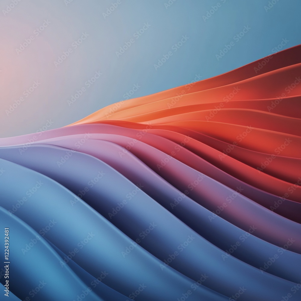 Leinwandbilder Gradient Illumination Design Abstract Light Patterns on White Canvas - Circadian Lighting Strategy for Wellness Spaces and Modern Office Environments