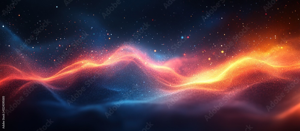 Poster abstract gradient background deep black to azure glowing textures dynamic design vibrant poster head