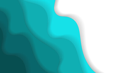 Abstract gradient waves in blue and turquoise tones create a serene and modern design. This minimalist artwork is perfect for backgrounds, presentations, or calming visual designs.