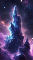 Nebulous Purple Cosmos: HD Phone Wallpaper