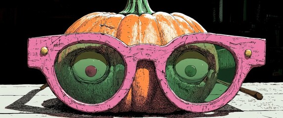 Artistic Collection Featuring Pumpkin Head Imagery