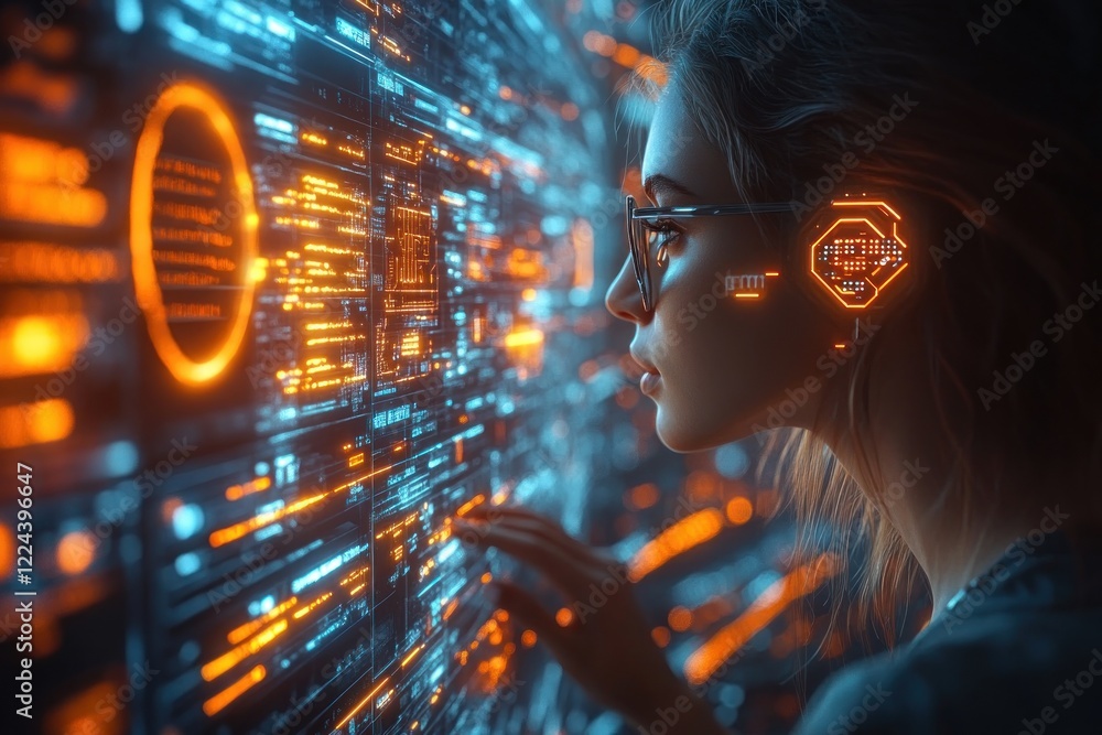 Poster digital workspace zero trust security holographic interfaces safe access innovative technology inter