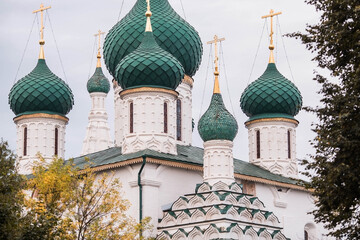 Church of Elijah the Prophet on a summer morning. Yaroslavl. A golden ring. Russia