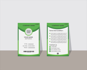 Print, ID card vector template for print, Professional ID card, Identity Card, Creative Design, Customizable design for Print or digital use, Adobe Illustrator Vector file high-quality for Branding. 