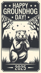 Obraz premium Groundhog Day 2025