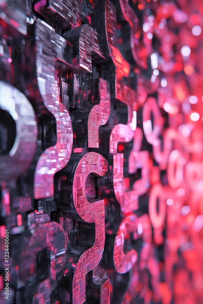 Poster Typographic Patterns Abstract Red and Black Textured Graph in Creative Digital Spaces - Enhancing Visual Storytelling and Modern Marketing Design Solutions