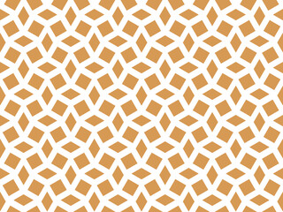 Abstract geometric pattern. A seamless vector background. White and golden ornament. Graphic modern pattern. Simple lattice graphic design
