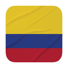 Colombia Flag Stickers. Glue-on, wrinkled stickers or labels	
