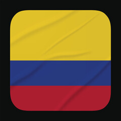 Colombia Flag Stickers. Glue-on, wrinkled stickers or labels	
