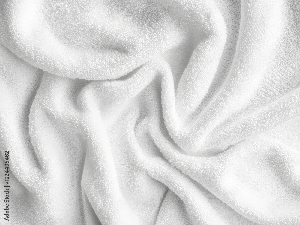 Poster soft white fabric texture with wrinkles and folds. (2)
