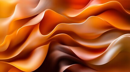 Obraz premium Abstract Orange Waves: A Symphony of Curving Hues