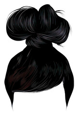 Fototapeta premium Hairstyle adult black
