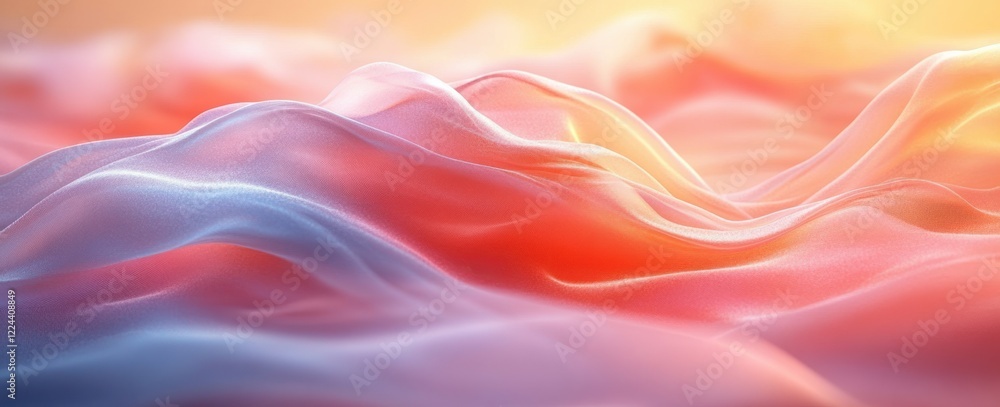 Poster warm peach to soft cream gradient background minimalist design modern texture calm atmosphere