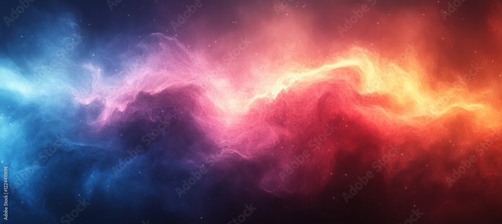 Aufkleber abstract gradient art background with soft blurred triangular shape in blue and red hues for vibrant