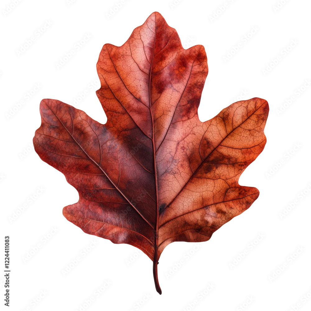 Poster a detailed close up image of a single, dried autumn leaf against a black background showcasing its i