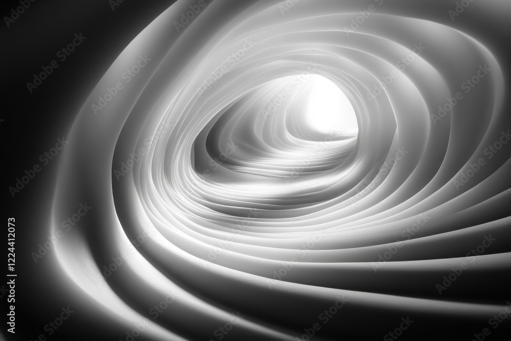 Poster minimalistic abstract light and shadow patterns on white wall background