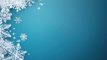 Blue Gradient Snowflake Backgrounds Ombre blue background with falling snowflakes, perfect for seasonal email templates or website banners