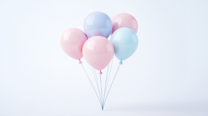 Balloon Floating on Soft Pastel Background