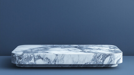 simple marble rectangle podium on flat surface, perfect for product placement or display purposes to enhance your design
