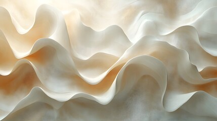 A pattern of thin, wavy lines creating abstract curves on a neutral beige canvas.