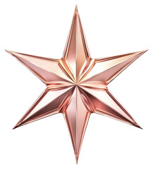 Obraz premium PNG Rose gold star surface decorative geometric.