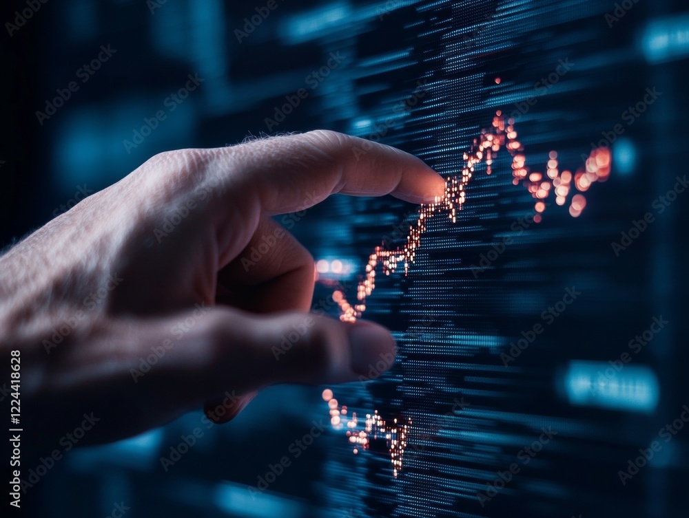 Fototapete Futuristic Tech Display Interactive Dashboard with Enhanced Data Graphics and User Interface - Precision Analytics Solutions for Efficient Business Operations and Strategic Growth