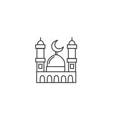 Islamic Mosque  for ramadan kareem vector icon. Islamic place of worship