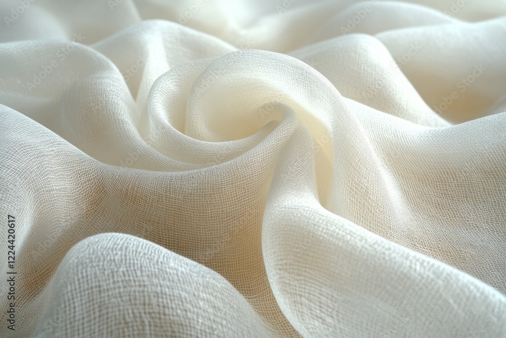 Poster translucent fabric texture close-up soft light minimalist abstract background