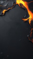 Vivid molten lava flows against a dark surface creating a striking contrast at a volcanic site