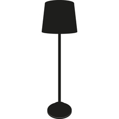 Simple vector icon floor lamp
