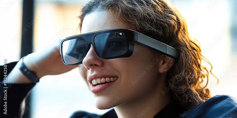 Poster innovative ai-powered smart glasses proactively assisting users through real-time contextual interac