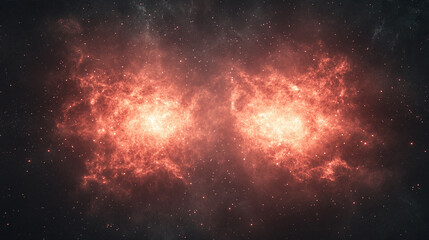 Naklejka premium Fiery Nebula in Deep Space