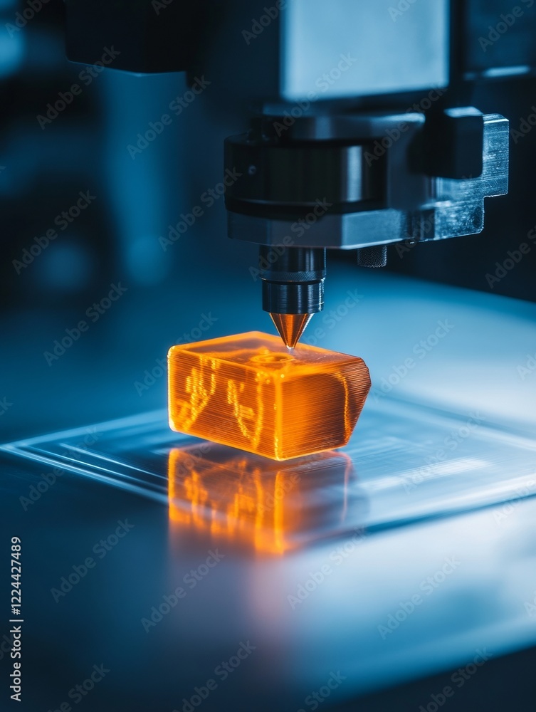 Leinwandbilder Moody Tech Precision SLA Printer with Glowing Resin for Cutting-Edge Prototyping - Advanced Digital Craftsmanship and Industrial Manufacturing Efficiency