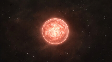 Fiery Celestial Body in the Vast Cosmos