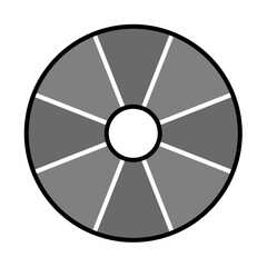 Obraz premium compact disk icon. office material icon. lineal color