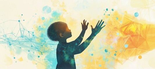 Conceptual Visualization of Neurodevelopmental Disorders and Brain Development. Autism Spectrum Disorder. Illustration of ADHD: Hyperactivity, Impulsivity, and Inattention. Intellectual Disabilities