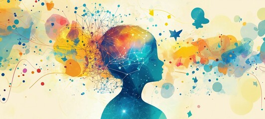 Conceptual Visualization of Neurodevelopmental Disorders and Brain Development. Autism Spectrum Disorder. Illustration of ADHD: Hyperactivity, Impulsivity, and Inattention. Intellectual Disabilities