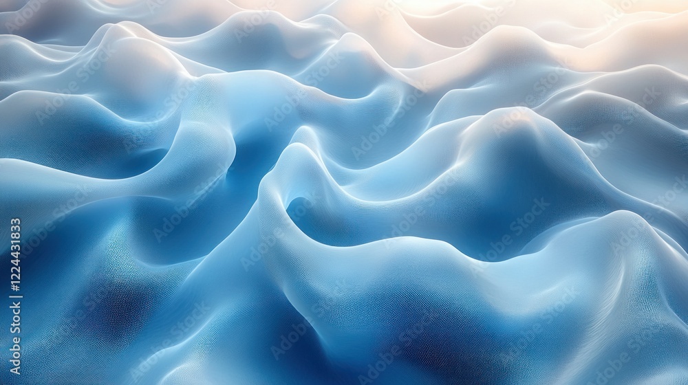Fototapete sleek modern abstract background design with translucent curves and soft ambient lighting