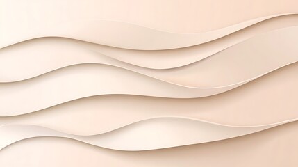 Obraz premium Abstract Beige Waves Soft Paper Design