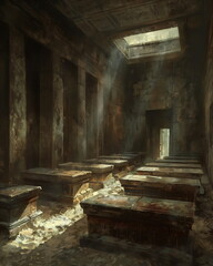 Ancient - The Tomb of Saqqara with massive sarcoph_009