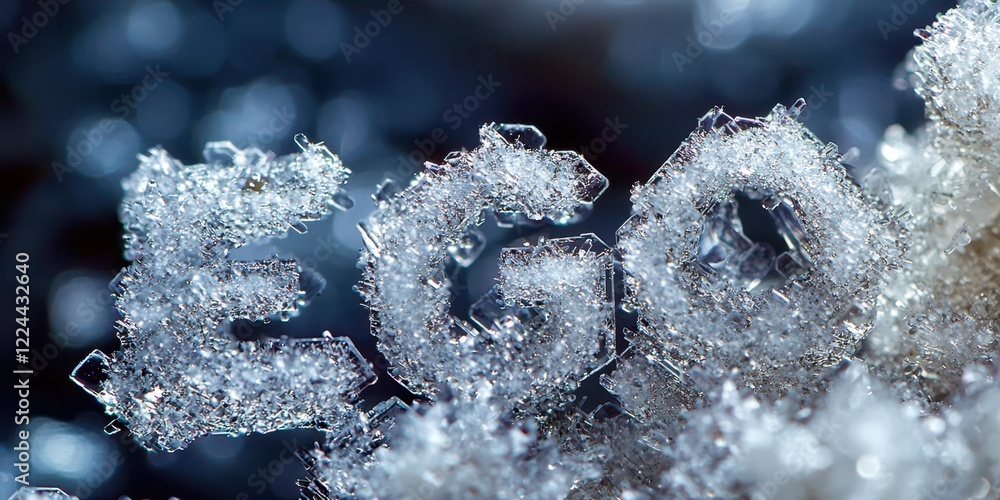 Poster The letters E, G, and O are shown in a snowflake pattern