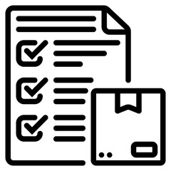 List Icon in Line Style Suitable for Web, Apps, Presentation, or Printable Meanings	