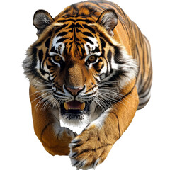Obraz premium [Transparent Background PNG]Tiger in Action Wildlife Photography
