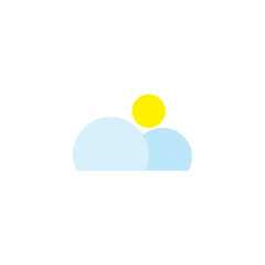 sun and cloud icon design template 