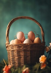 Eco-Chic Easter Vibes Egg-Shaped Pastel Sunglasses in Wicker Baskets - Spring Decor and Mothers Day Gift Inspiration for Sustainable Lifestyle and Home Design
