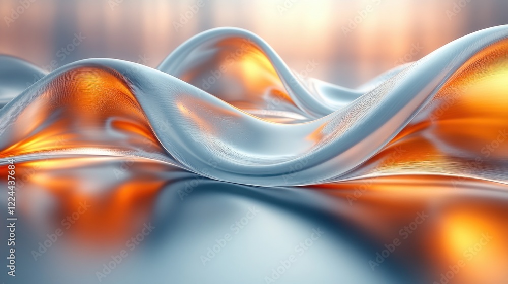 Poster futuristic abstract composition fluid dynamics elegance 3d render minimalist