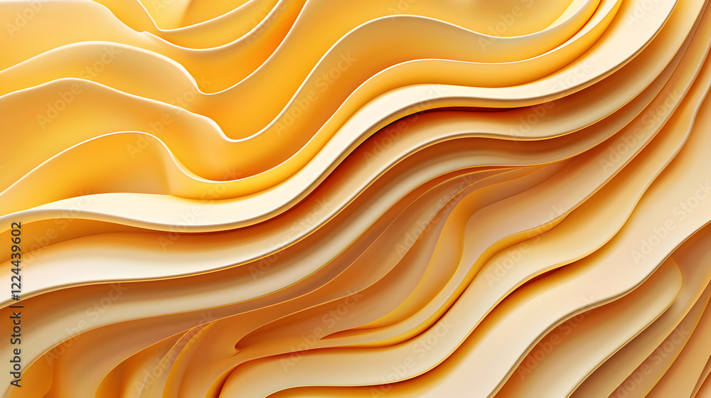 Poster abstract wavy design in warm tones, creating a fluid and dynamic visual effect.