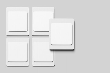 Blank social media post on gray background